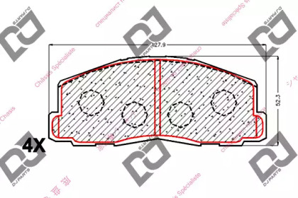 Комплект тормозных колодок DJ PARTS BP1782